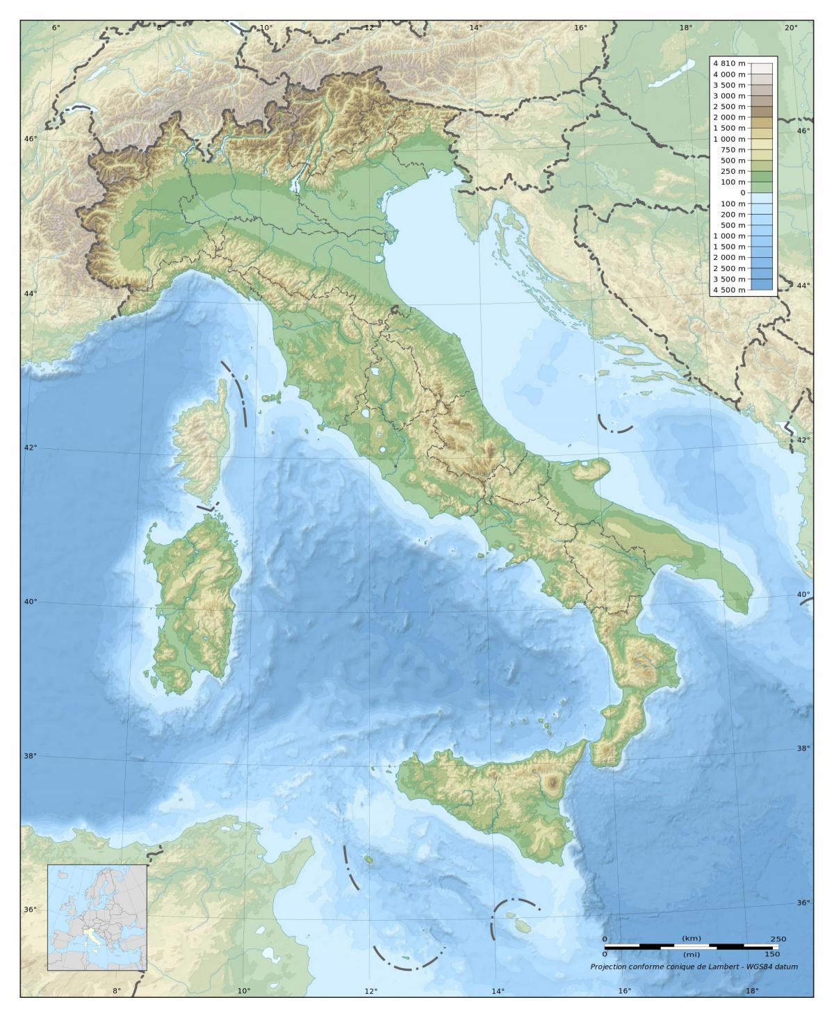 Italië landkaart