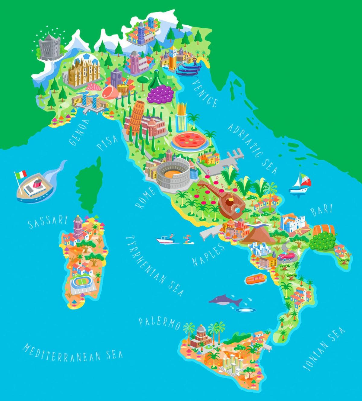 Reiskaart Italië