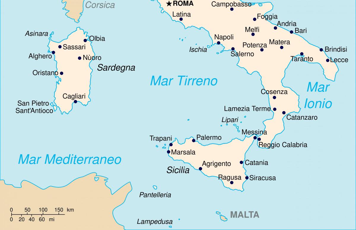 Zuid-Italiaanse kaart